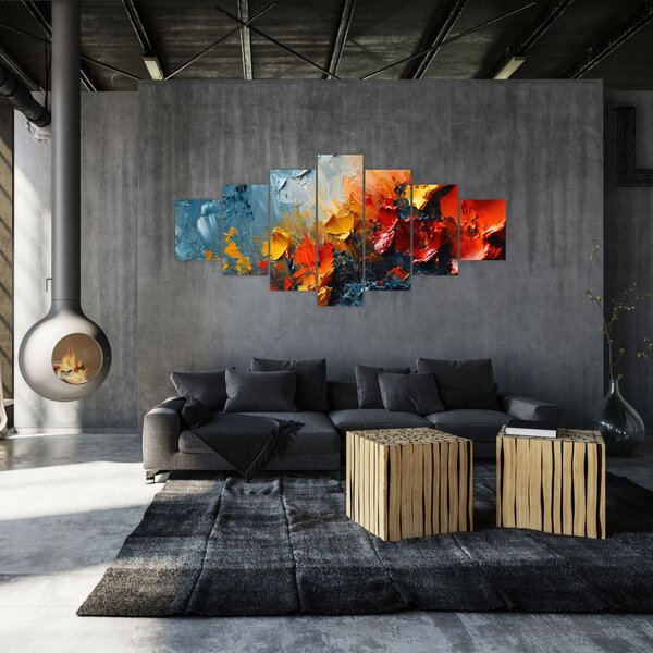 Obraz - Abstraktní malba květin III. (210x100 cm)