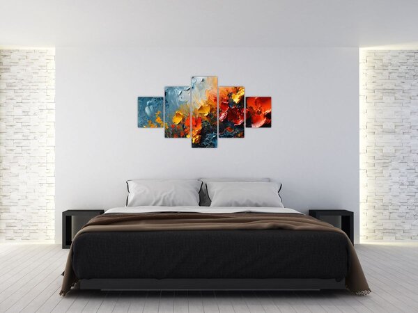 Obraz - Abstraktní malba květin III. (125x70 cm)