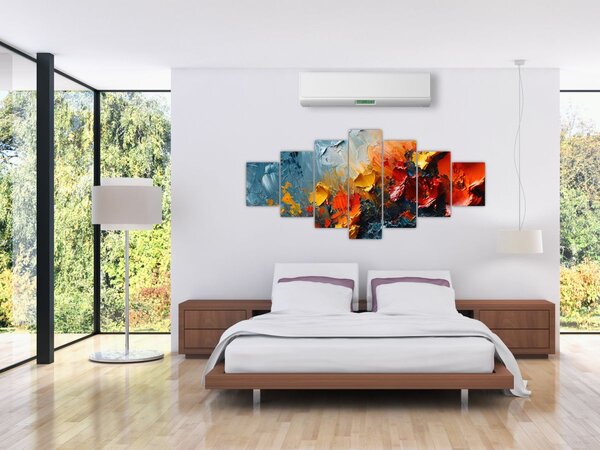 Obraz - Abstraktní malba květin III. (210x100 cm)