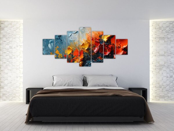 Obraz - Abstraktní malba květin III. (210x100 cm)