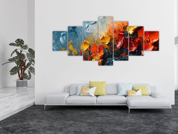 Obraz - Abstraktní malba květin III. (210x100 cm)