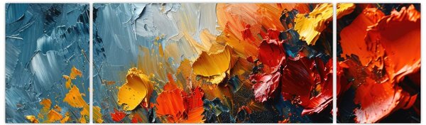 Obraz - Abstraktní malba květin III. (170x50 cm)