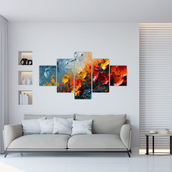 Obraz - Abstraktní malba květin III. (125x70 cm)