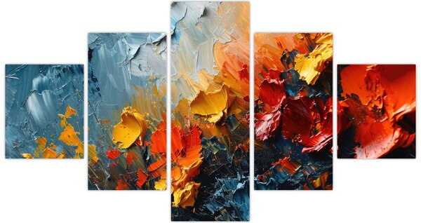 Obraz - Abstraktní malba květin III. (125x70 cm)