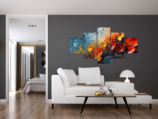 Obraz - Abstraktní malba květin III. (125x70 cm)