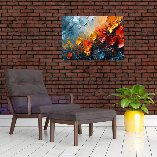 Obraz - Abstraktní malba květin III. (70x50 cm)