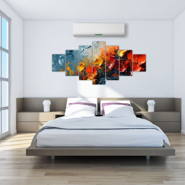 Obraz - Abstraktní malba květin III. (210x100 cm)
