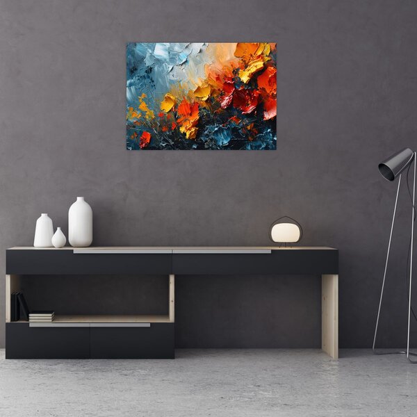 Obraz - Abstraktní malba květin III. (70x50 cm)