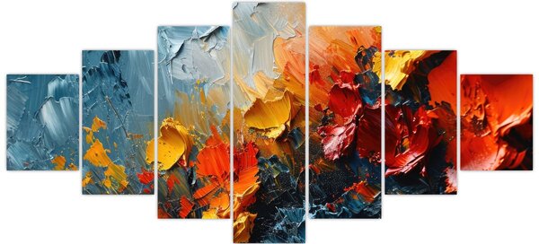 Obraz - Abstraktní malba květin III. (210x100 cm)