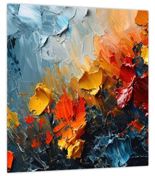 Obraz - Abstraktní malba květin III. (30x30 cm)