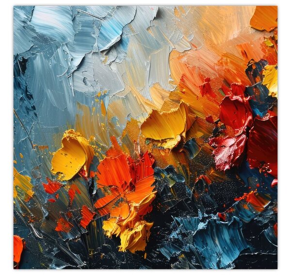 Obraz - Abstraktní malba květin III. (30x30 cm)