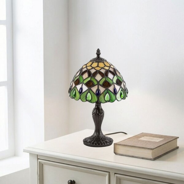 Brilagi - Tiffany vitrážová stolní lampa MARGARET 1xE14/40W/230V