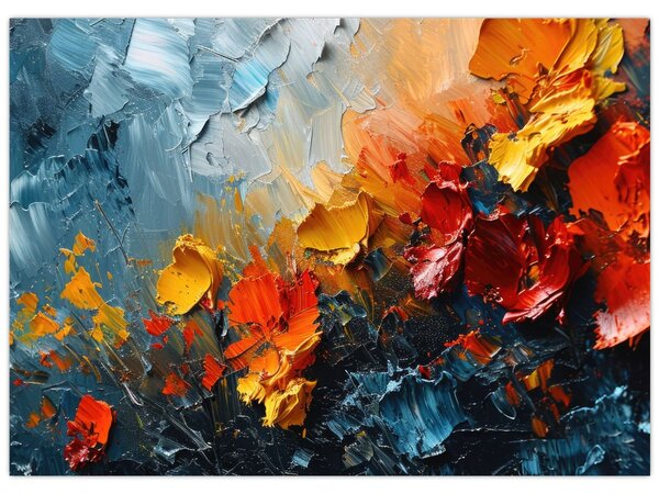 Obraz - Abstraktní malba květin III. (70x50 cm)