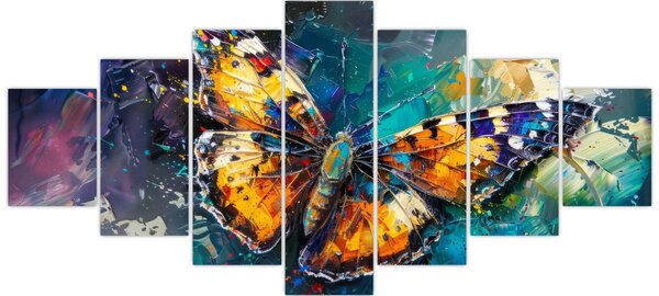 Obraz - Motýl, olejomalba (210x100 cm)