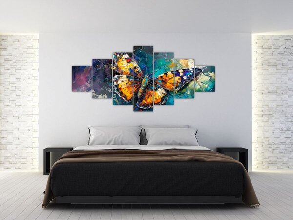 Obraz - Motýl, olejomalba (210x100 cm)