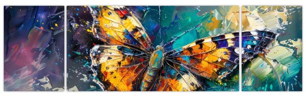 Obraz - Motýl, olejomalba (170x50 cm)