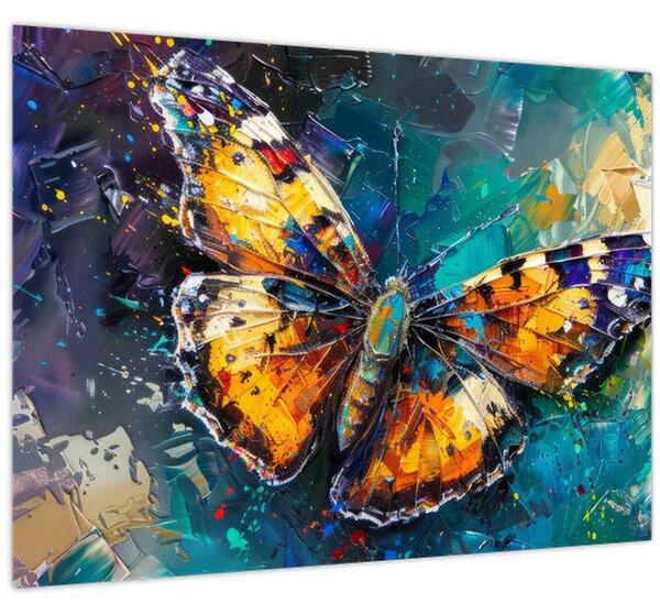 Obraz - Motýl, olejomalba (70x50 cm)