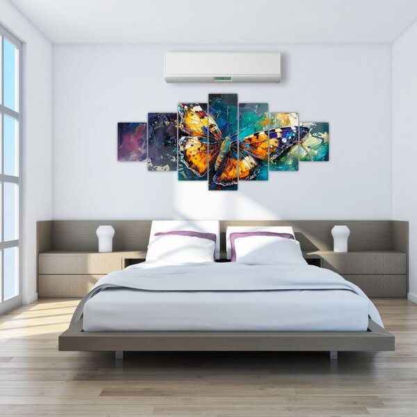 Obraz - Motýl, olejomalba (210x100 cm)