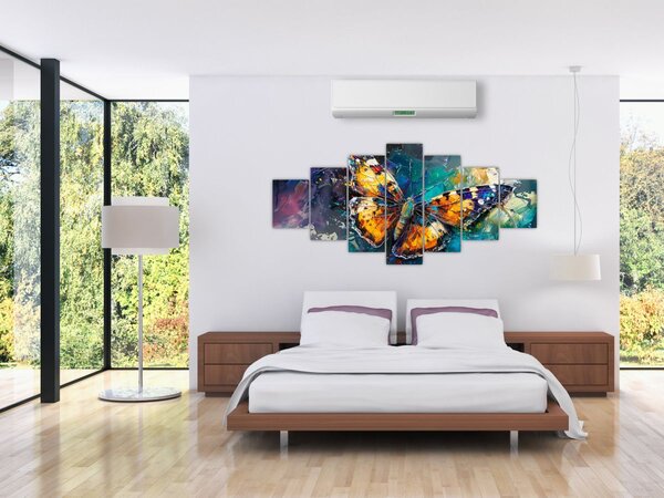 Obraz - Motýl, olejomalba (210x100 cm)