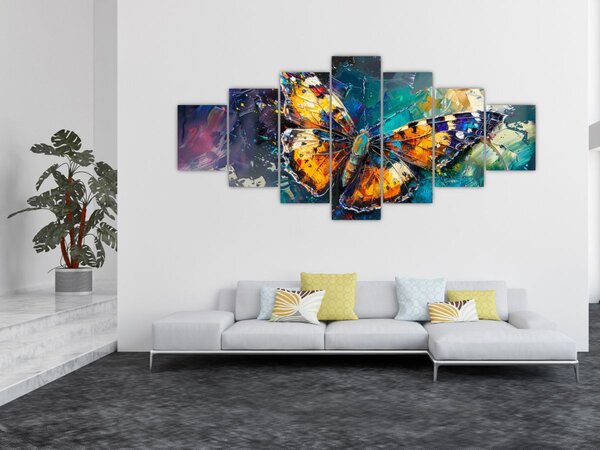 Obraz - Motýl, olejomalba (210x100 cm)