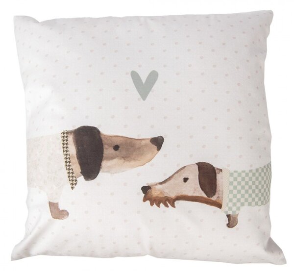 Povlak na polštář jezevčíci ve svetru polyester – 45x45 cm