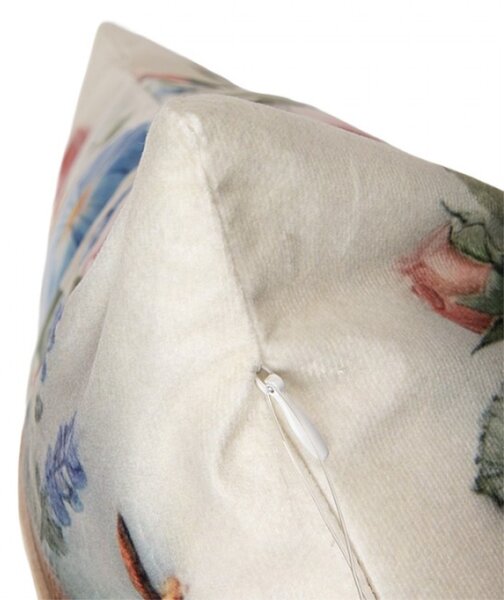Povlak na polštář slepička s kuřátky a růžemi polyester – 45x45 cm