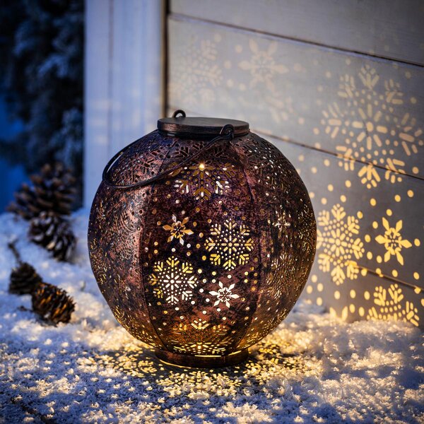 Dekorativní LED lucerna Sněhová vločka