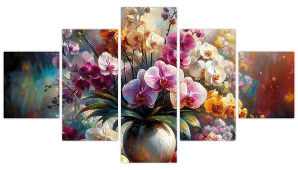 Obraz - Váza květin II. (125x70 cm)
