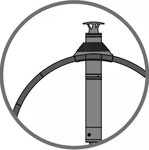 Harvia WHP1500BS/BSM – komínová sada pro sudovou saunu steel