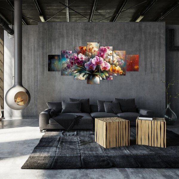 Obraz - Váza květin II. (210x100 cm)