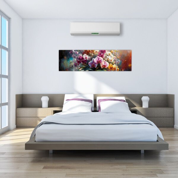 Obraz - Váza květin II. (170x50 cm)