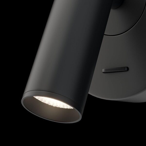 Maytoni Nástěnné LED svítidlo MIRAX 3W, v. 7 cm, CRI80 Barva: Černá