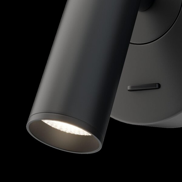 Maytoni Nástěnné LED svítidlo MIRAX 3W, v. 7 cm, CRI80 Barva: Černá