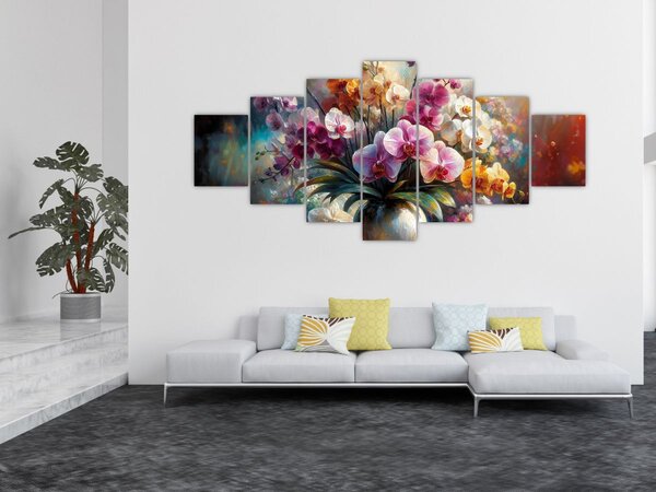 Obraz - Váza květin II. (210x100 cm)
