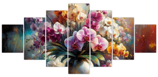 Obraz - Váza květin II. (210x100 cm)