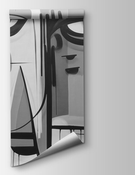 Fototapeta Černobílý obrázek obličeje, Moderní fototapety, Populární fototapety, w02698v1 - Tapeko.co.cz