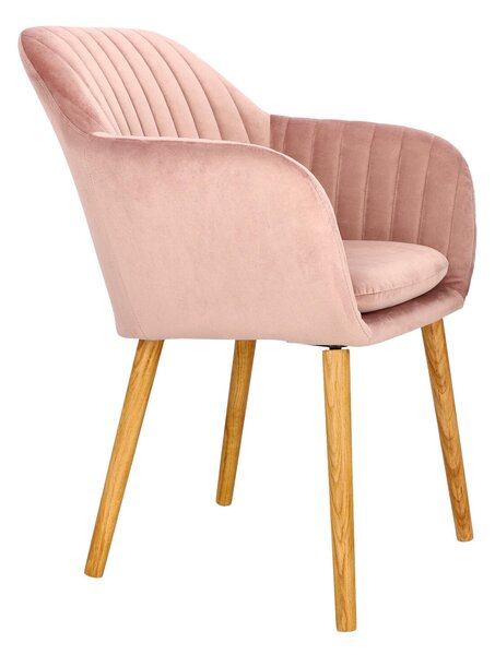 Židle Emilia Velvet růžová