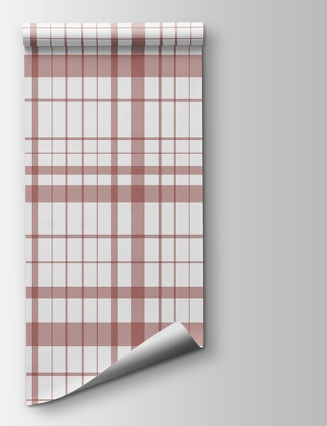 Fototapeta Červený a bílý kostkovaný pléd, Abstraktní fototapety, Populární fototapety, w02852v2 - Tapeko.co.cz