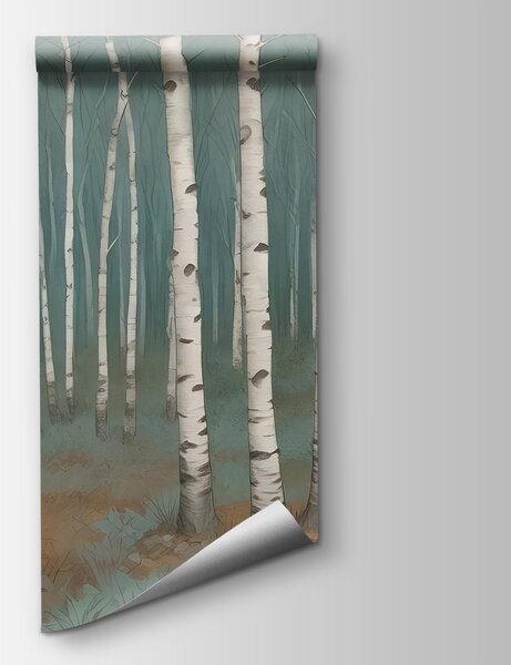 Fototapeta Skupina stromů v lese, Fototapety s břízami, Populární fototapety, w02845 - Tapeko.co.cz