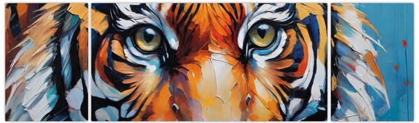 Obraz - Pohled tygra, malba (170x50 cm)