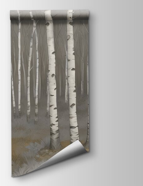 Fototapeta Skupina stromů v lese, Fototapety s břízami, Populární fototapety, w02845v1 - Tapeko.co.cz