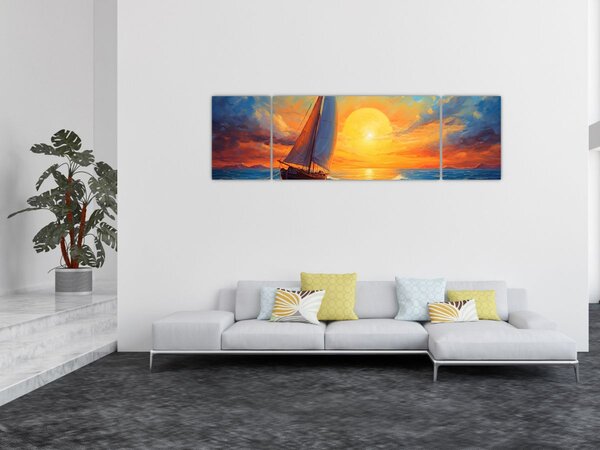 Obraz - Plachetnice (170x50 cm)