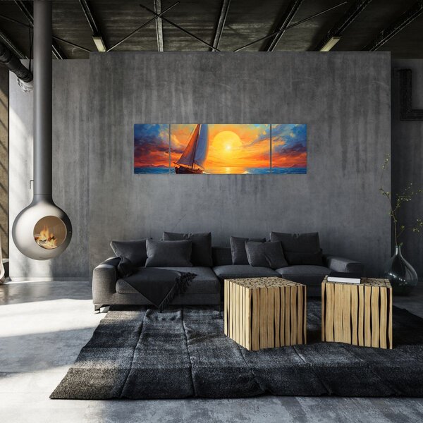 Obraz - Plachetnice (170x50 cm)