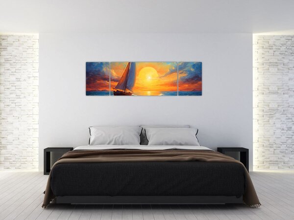 Obraz - Plachetnice (170x50 cm)
