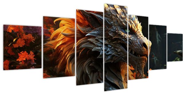Obraz - Drak (210x100 cm)