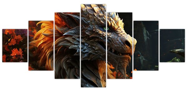 Obraz - Drak (210x100 cm)