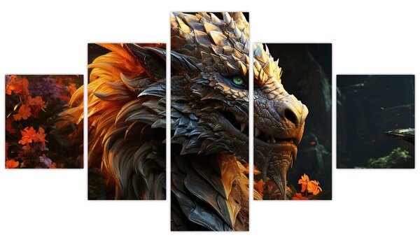 Obraz - Drak (125x70 cm)