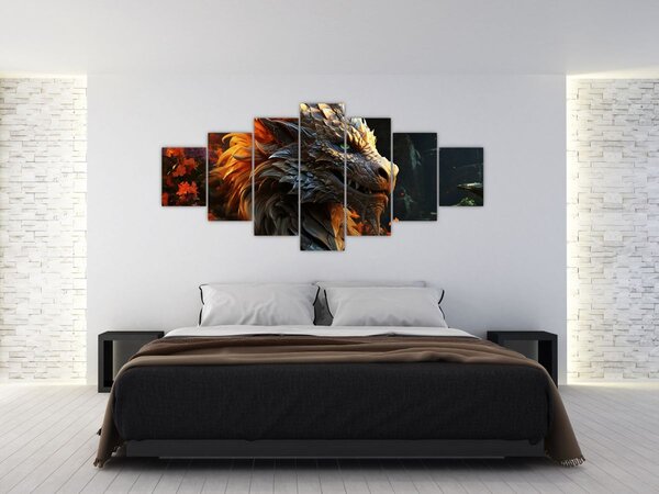 Obraz - Drak (210x100 cm)