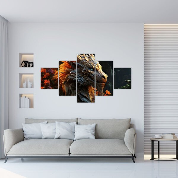 Obraz - Drak (125x70 cm)