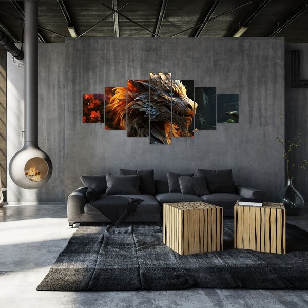 Obraz - Drak (210x100 cm)